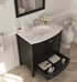 Laviva Estella 32" Espresso Bathroom Vanity with White Carrara Marble Countertop | 3130709-32E-WC