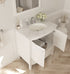 Laviva Estella 32" White Bathroom Vanity with White Carrara Marble Countertop | 3130709-32W-WC