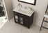 Laviva Nova 36" Brown Bathroom Vanity with White Ceramic Basin Countertop | 31321529-36B-CB