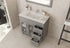 Laviva Nova 36" Gray Bathroom Vanity with White Ceramic Basin Countertop | 31321529-36G-CB
