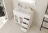 Laviva Nova 36" White Bathroom Vanity with White Ceramic Basin Countertop | 31321529-36W-CB