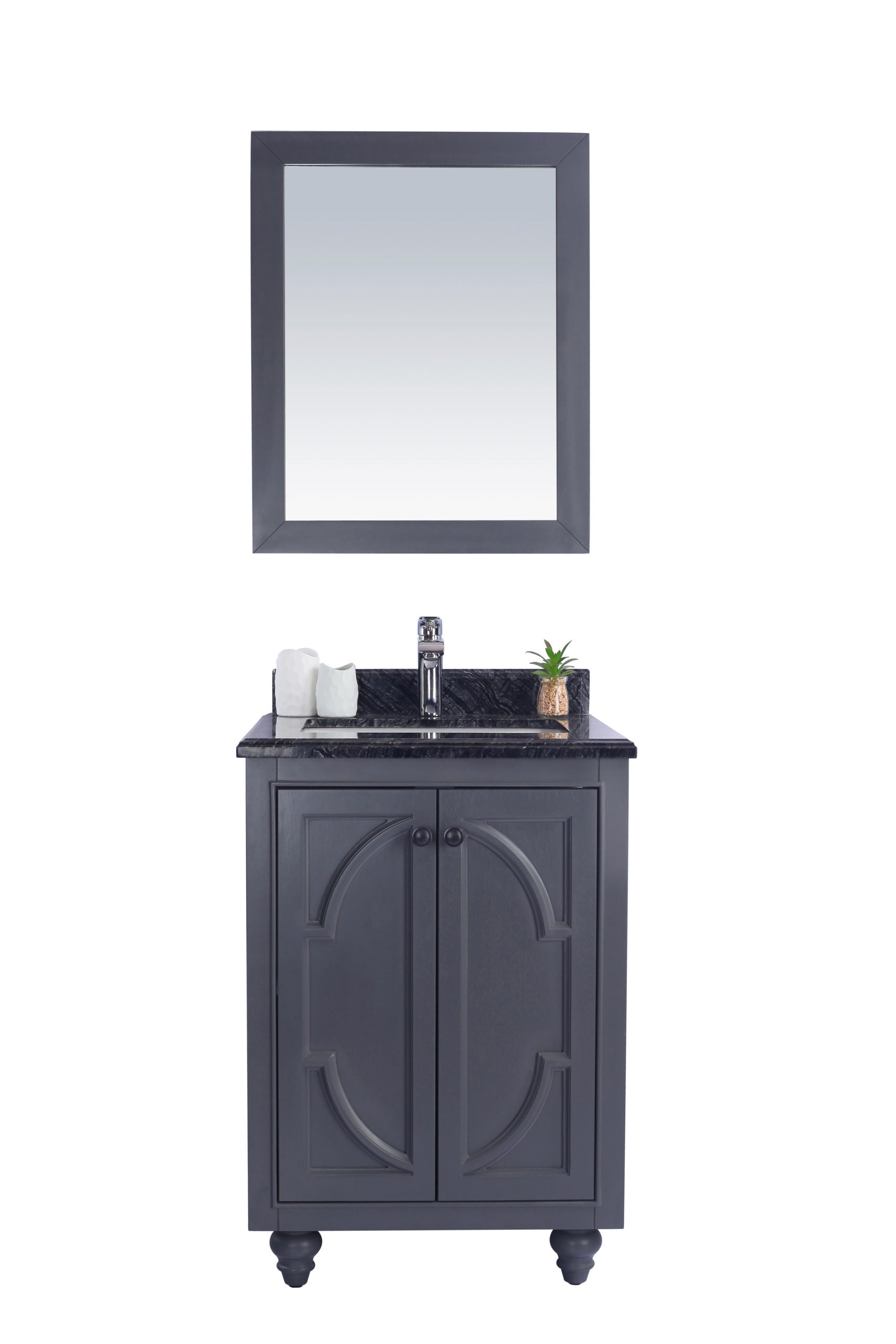 Laviva Odyssey 24" Bathroom Vanity Set w/ Sink in Gray | 313613-24G