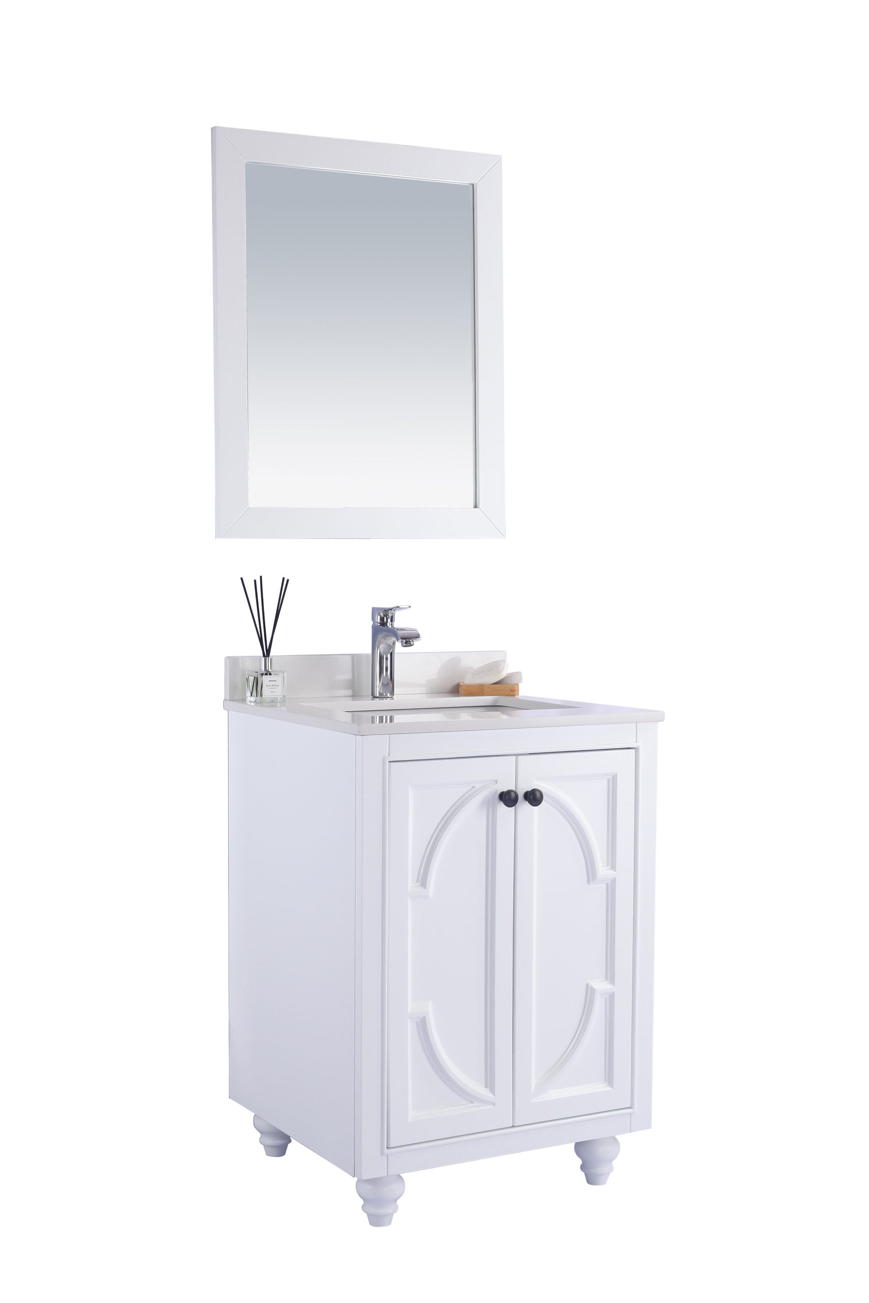 Laviva Odyssey 24" Bathroom Vanity Set w/ Sink in White | 313613-24W