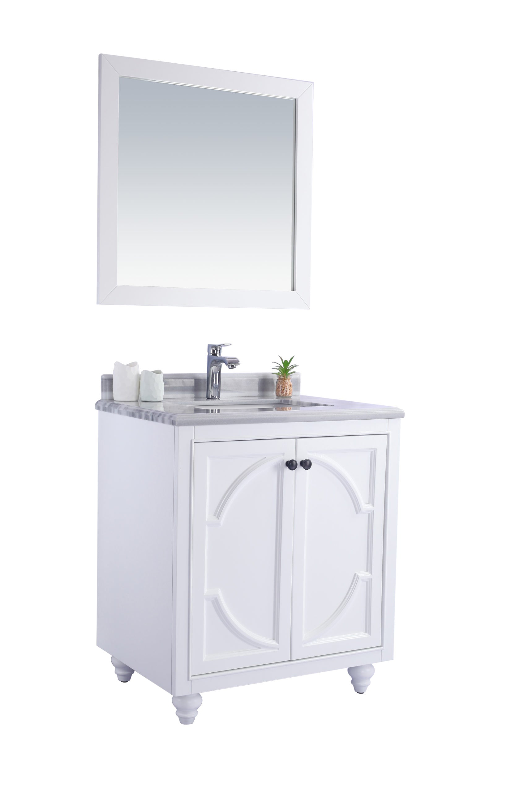 Laviva Odyssey 30" Bathroom Vanity Set w/ Sink in White | 313613-30W