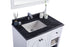 Laviva Odyssey 36" Single Hole Black Wood Marble Countertop with Left Offset Rectangular Ceramic Sink | 313613-36