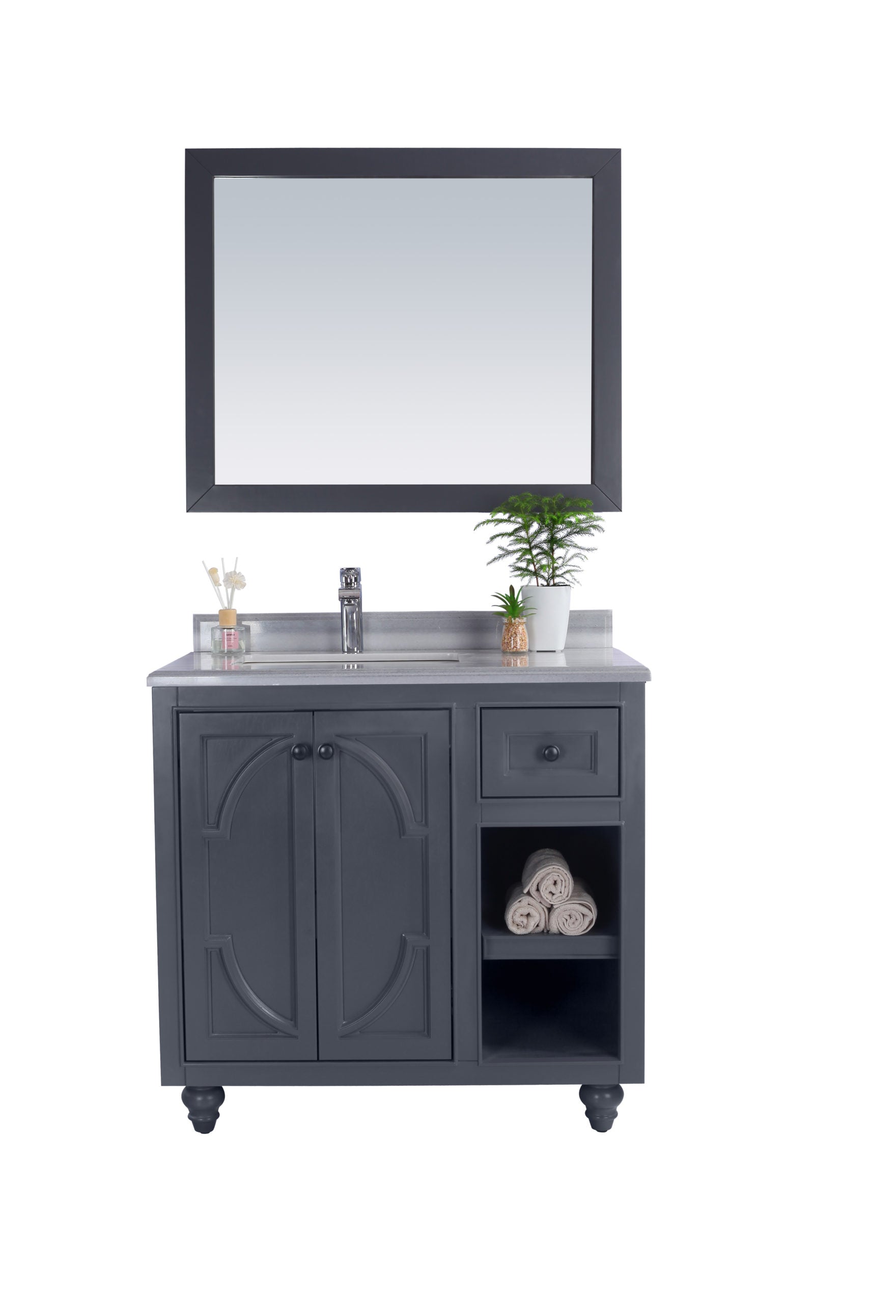 Laviva Odyssey 36" Bathroom Vanity Set w/ Sink in Gray | 313613-36G