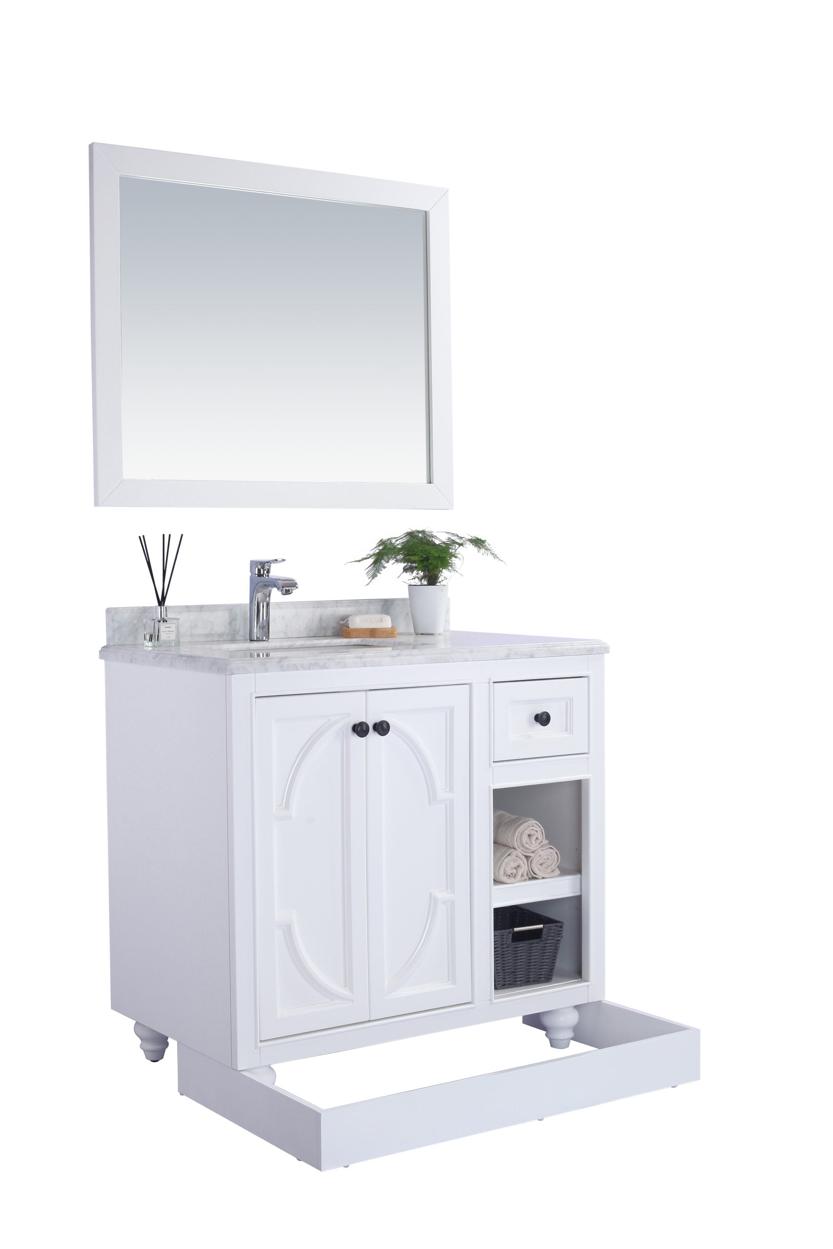 Laviva Odyssey 36" Bathroom Vanity Set w/ Sink in White | 313613-36W