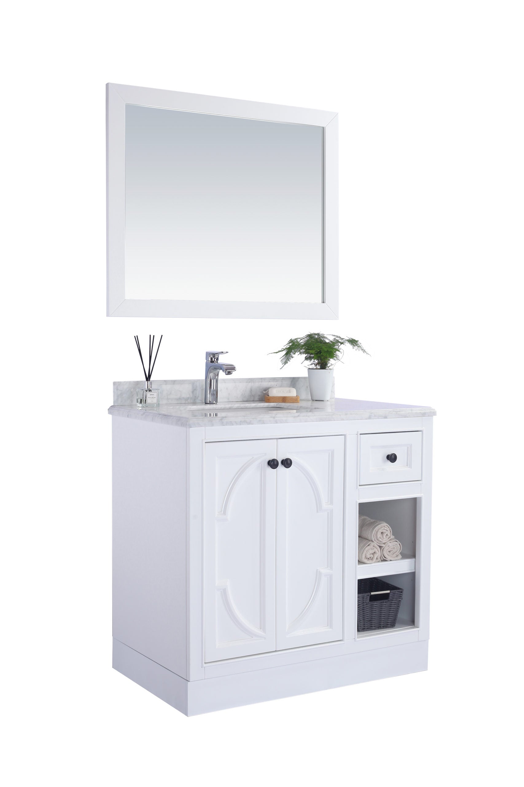 Laviva Odyssey 36" Bathroom Vanity Set w/ Sink in White | 313613-36W