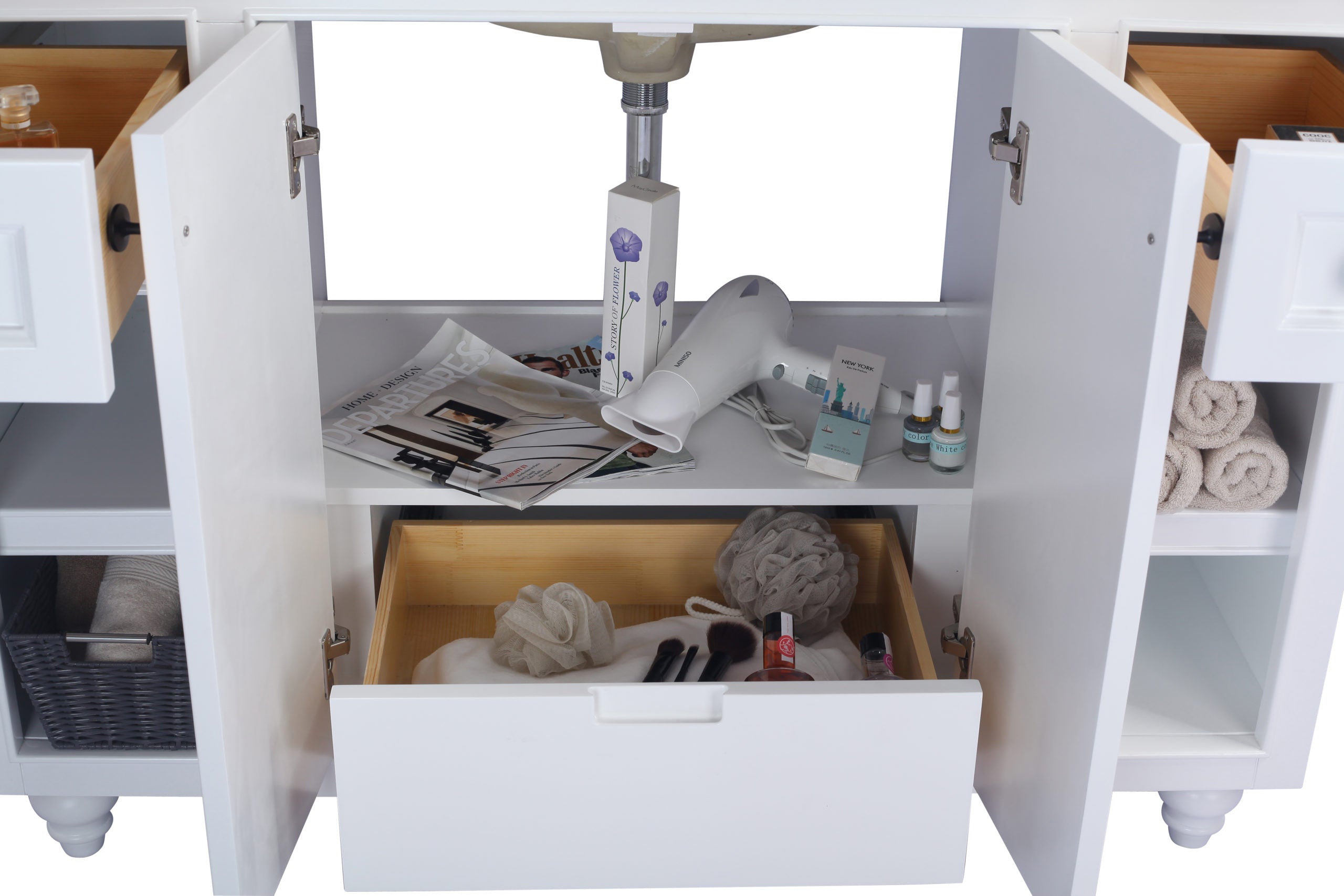 Laviva Odyssey 48" Bathroom Vanity Set w/ Sink in White | 313613-48W