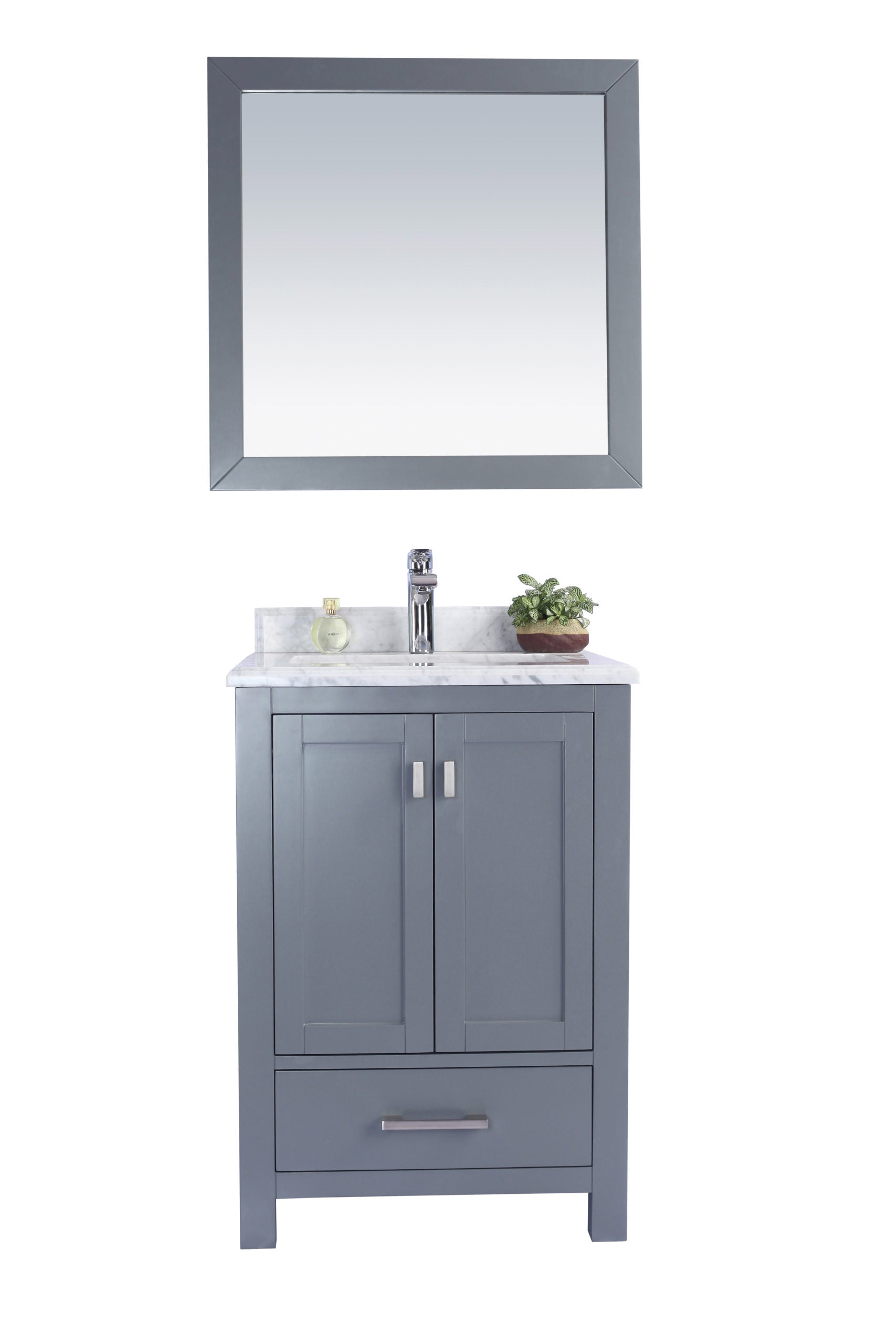 Laviva Wilson 24" Bathroom Vanity Set w/ Sink in Gray | 313ANG-24G