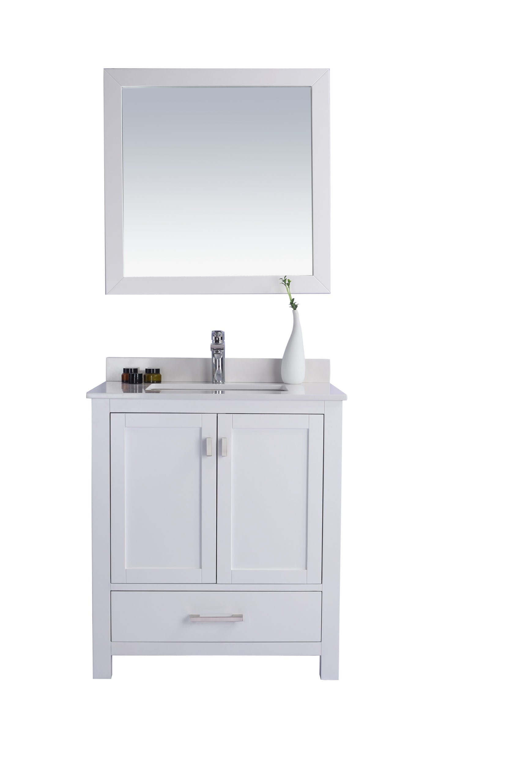 Laviva Wilson 30" Bathroom Vanity Set w/ Sink in White | 313ANG-30W