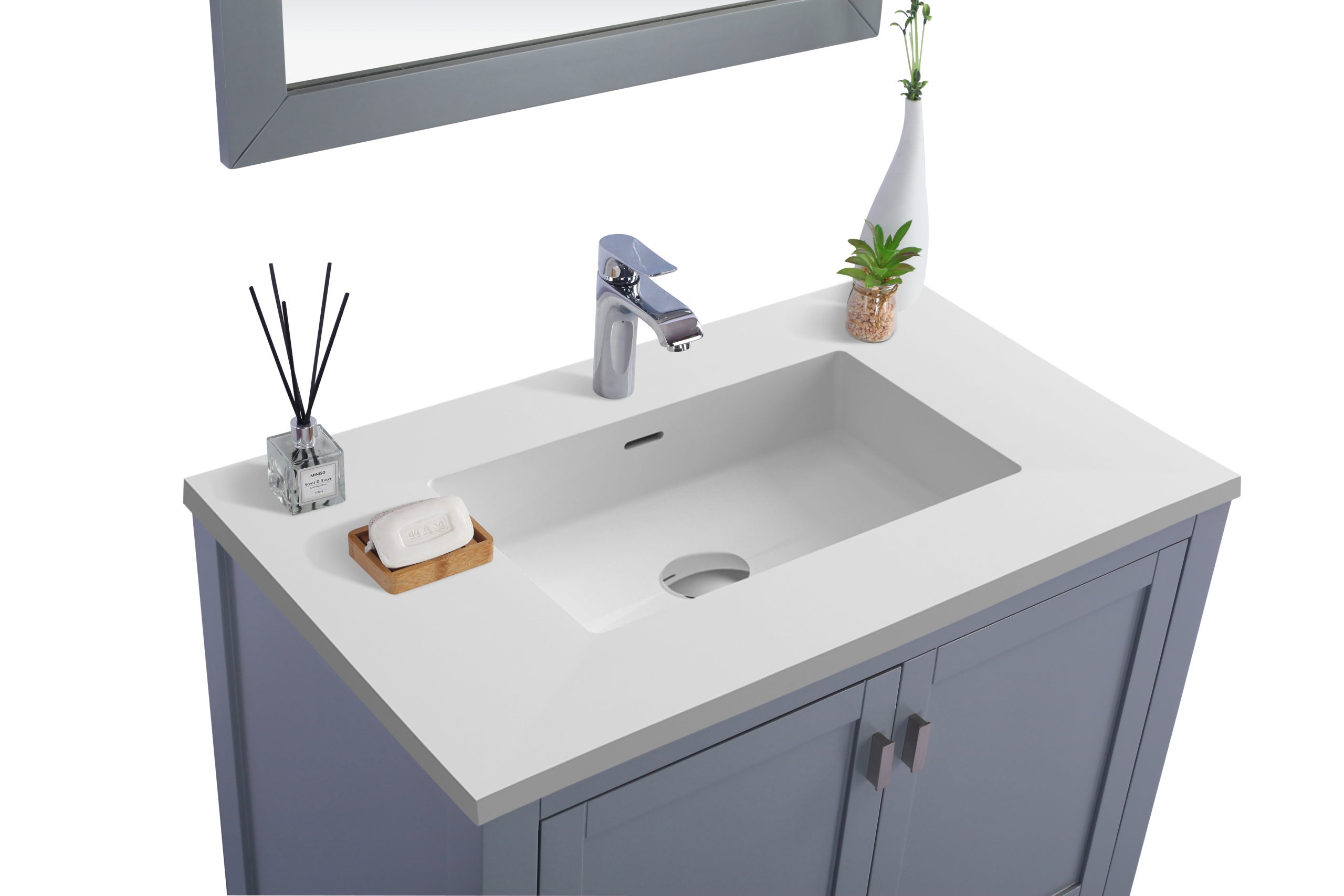 Laviva Wilson 36" Bathroom Vanity Set w/ Sink in Gray | 313ANG-36G