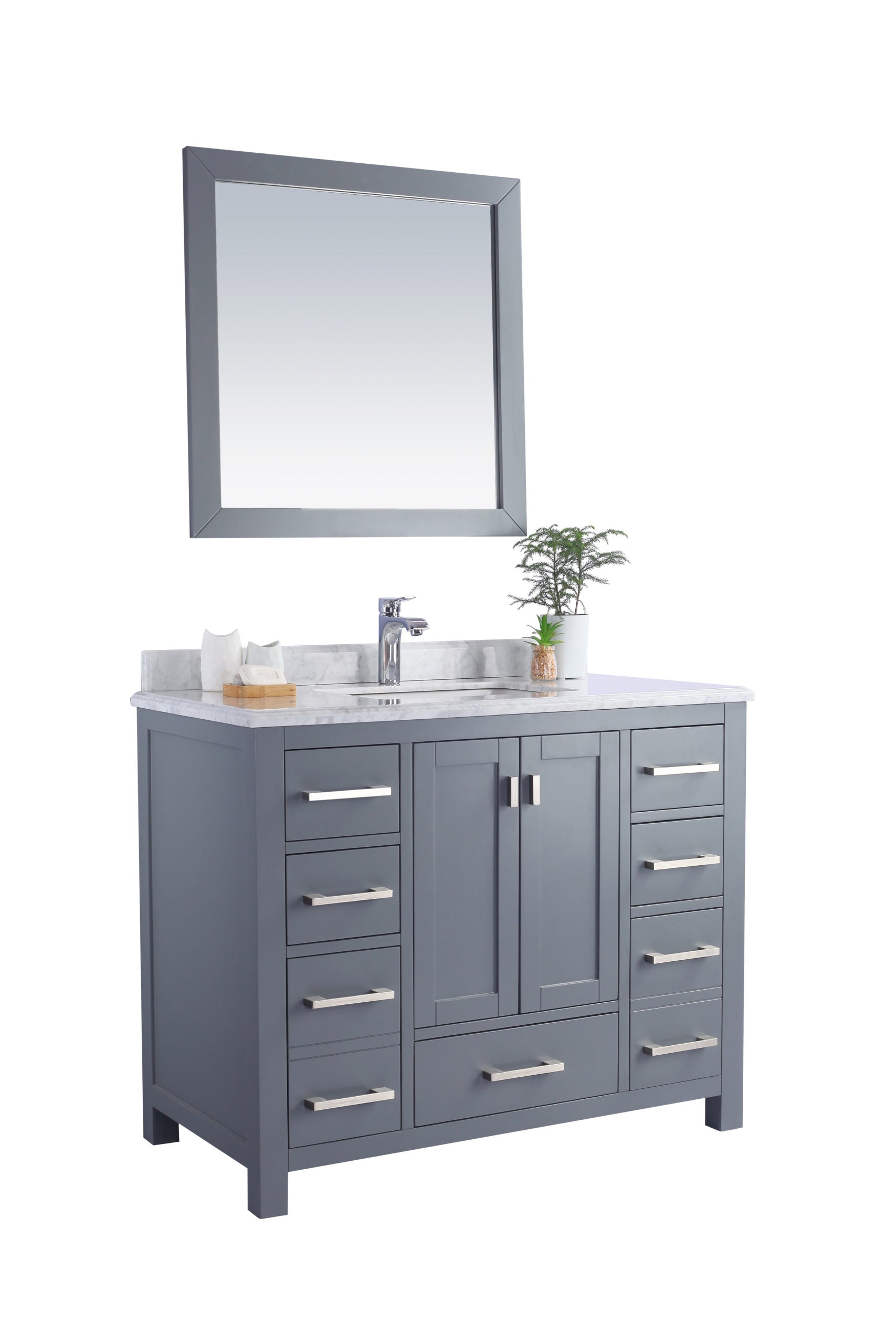 Laviva Wilson 42" Bathroom Vanity Set w/ Sink in Gray | 313ANG-42G