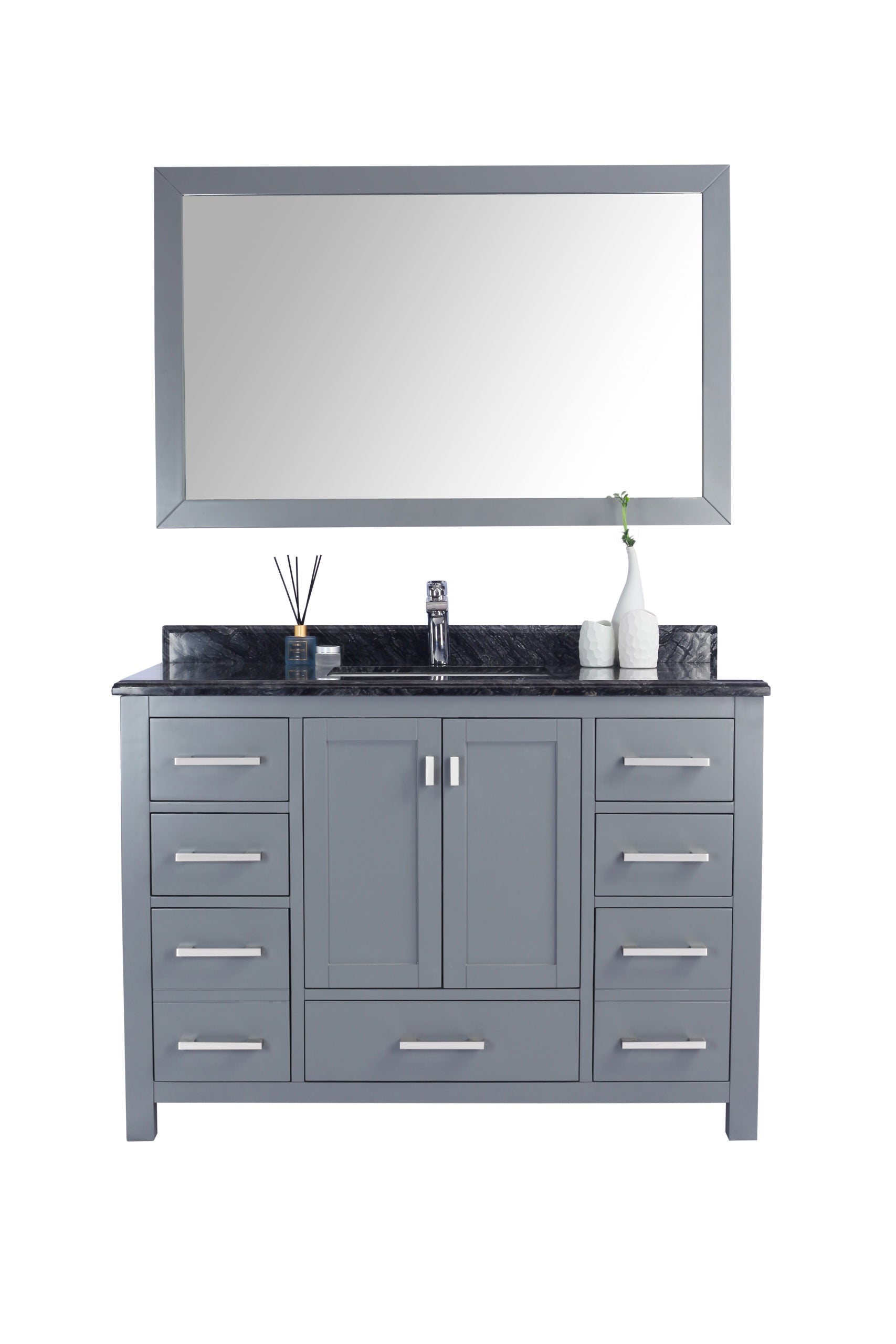 Laviva Wilson 48" Bathroom Vanity Set w/ Sink in Gray | 313ANG-48G
