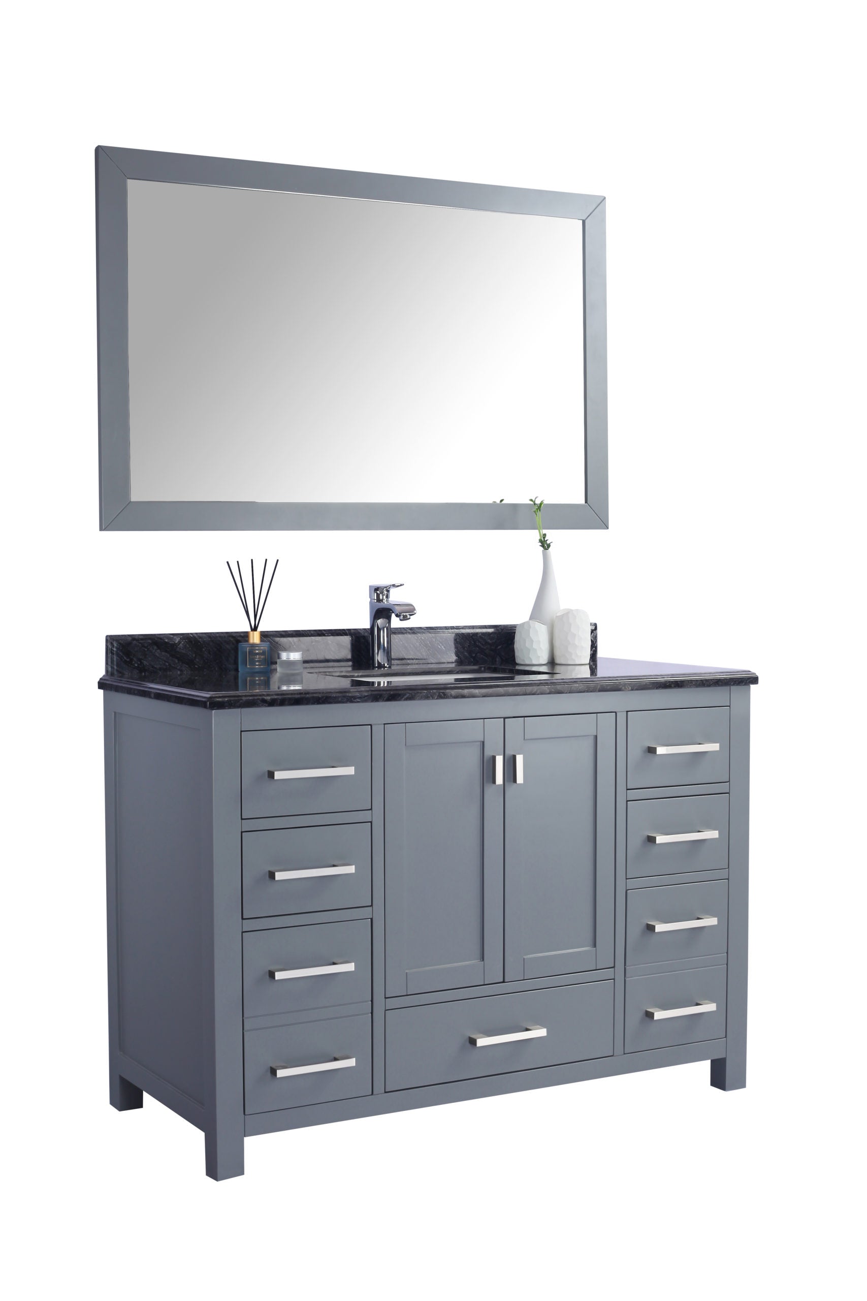 Laviva Wilson 48" Bathroom Vanity Set w/ Sink in Gray | 313ANG-48G