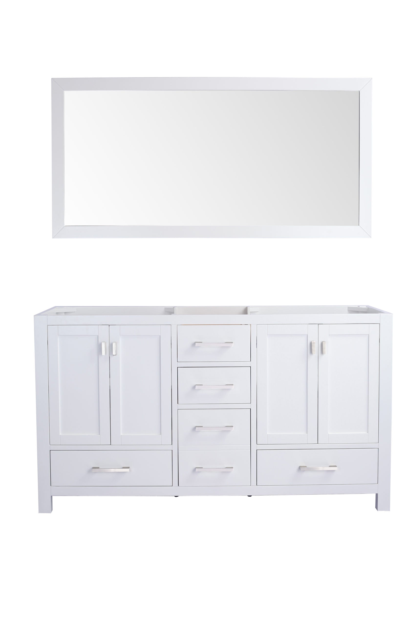 Laviva Wilson 60" Gray Double Sink Bathroom Vanity Cabinet | 313ANG-60