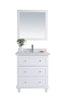 Laviva Luna 30" Bathroom Vanity Set w/ Sink in White | 313DVN-30W