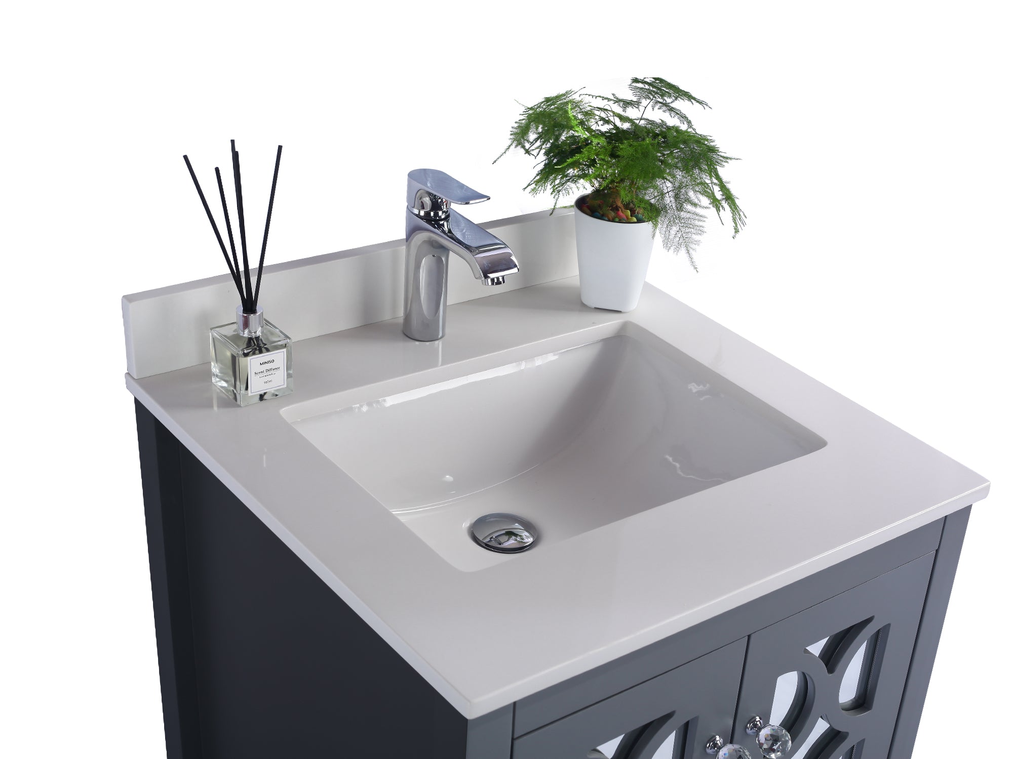 Laviva Mediterraneo 24" Bathroom Vanity Set w/ Sink in Gray | 313MKSH-24G