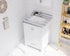 Laviva Forever 24" Single Hole White Carrara Marble Countertop w/ Rectangular Ceramic Sink | 313SQ1H-24