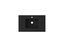 Laviva Forever VIVA Stone 36" Matte Black Solid Surface Countertop with Left Offset Integrated Sink | 313SQ1HSS-36