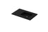 Laviva Forever VIVA Stone 36" Matte Black Solid Surface Countertop with Left Offset Integrated Sink | 313SQ1HSS-36