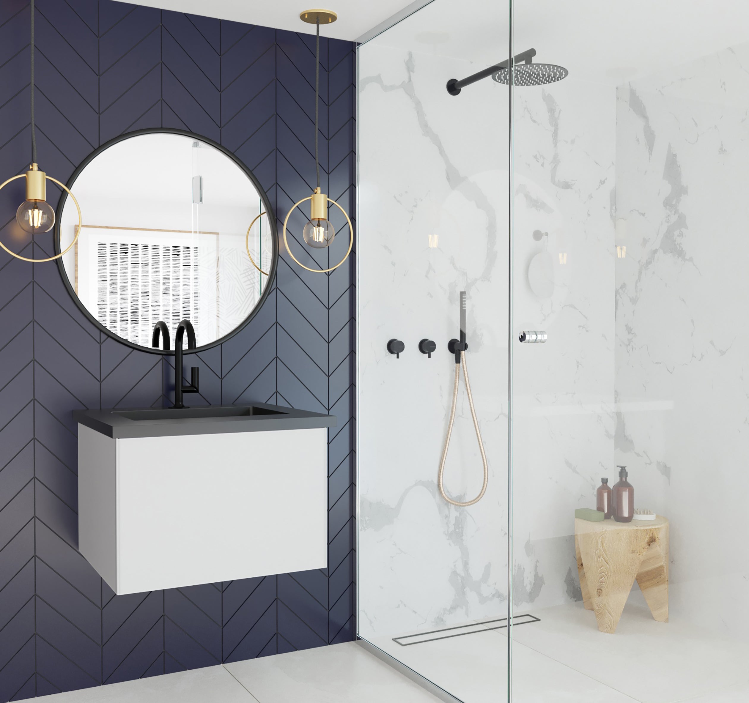 Laviva Vitri 24" Bathroom Vanity Set w/ Sink in White | 313VTR-24CW