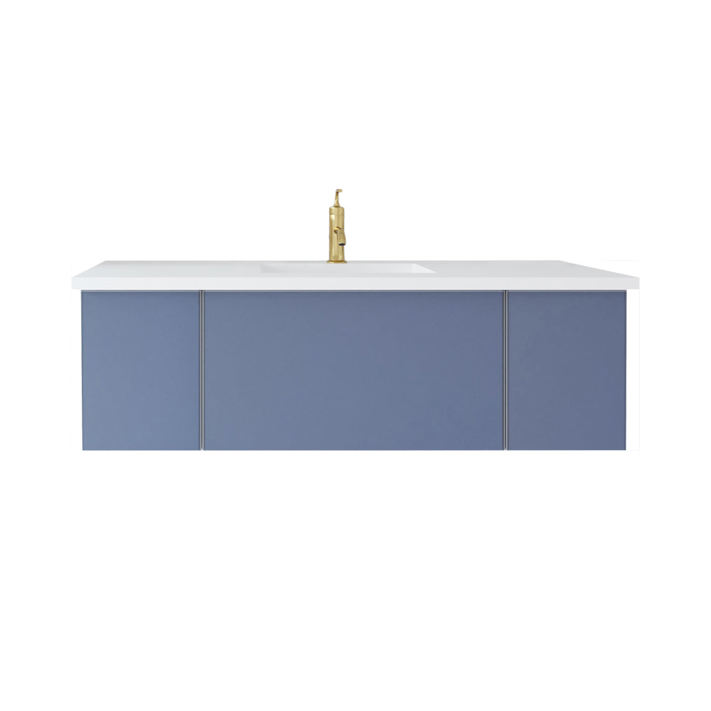 Laviva Vitri 54" Bathroom Vanity Set w/ Sink in Blue | 313VTR-54NB