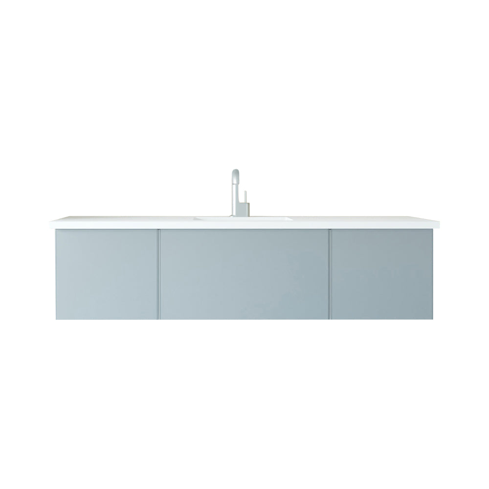 Laviva Vitri 66" Bathroom Vanity Set w/ Sink in Gray Single Sink | 313VTR-66FG