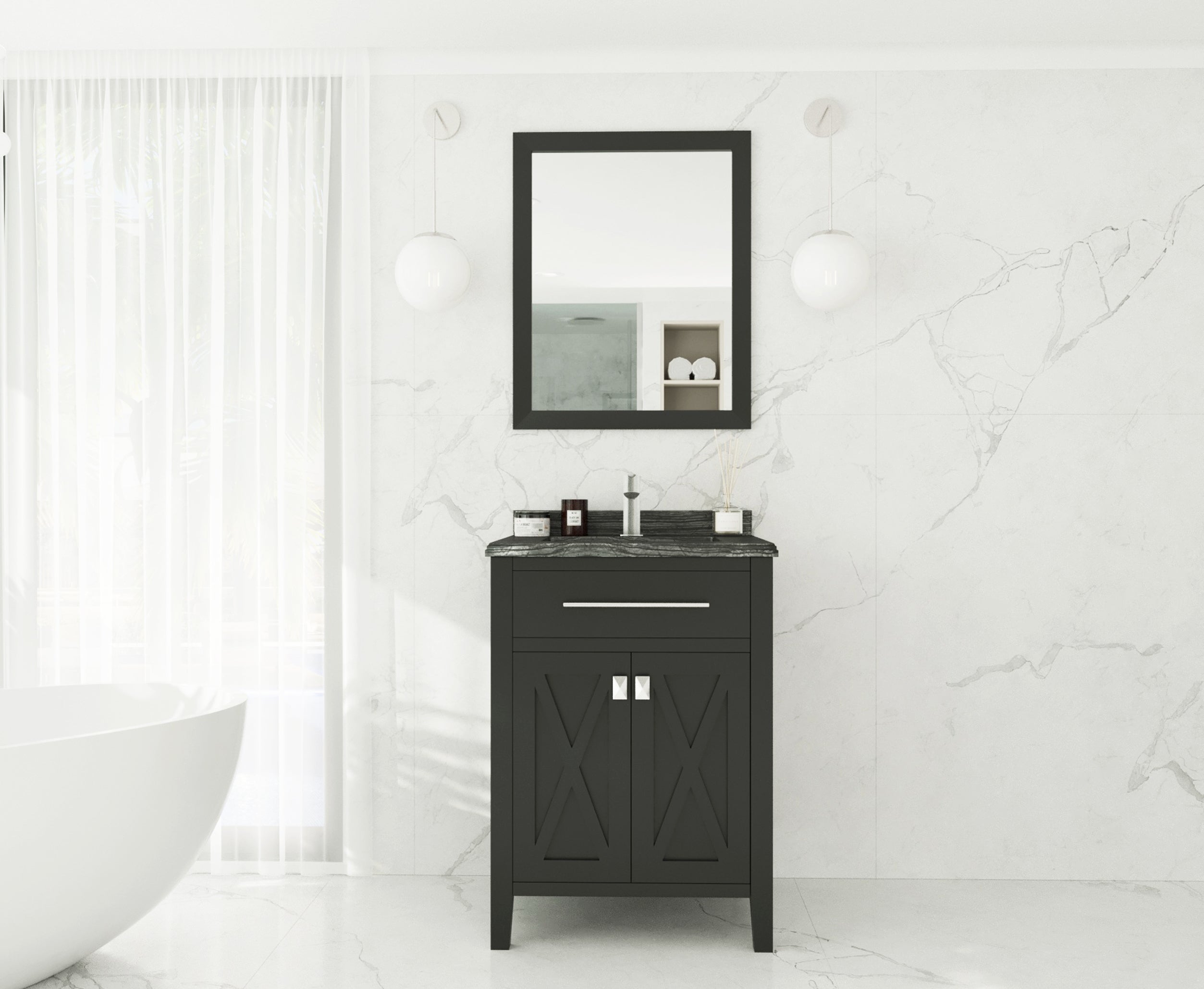 Laviva Wimbledon 24" Bathroom Vanity Set w/ Sink in Espresso | 313YG319-24E