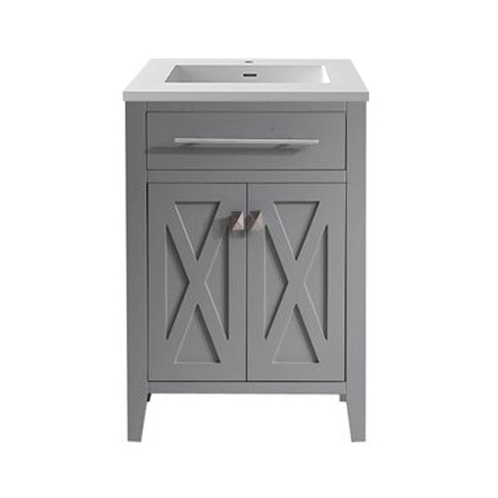 Laviva Wimbledon 24" Bathroom Vanity Set w/ Sink in Gray | 313YG319-24G