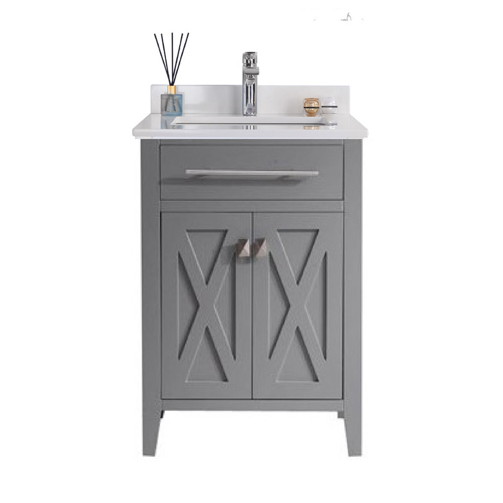 Laviva Wimbledon 24" Bathroom Vanity Set w/ Sink in Gray | 313YG319-24G