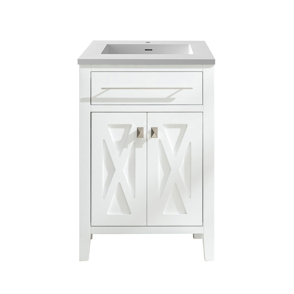 Laviva Wimbledon 24" Bathroom Vanity Set w/ Sink in White | 313YG319-24W