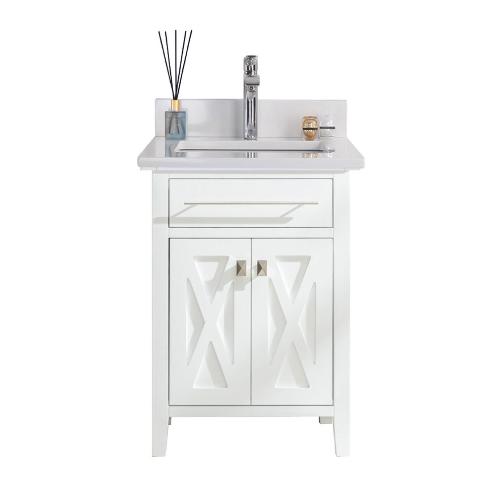 Laviva Wimbledon 24" Bathroom Vanity Set w/ Sink in White | 313YG319-24W