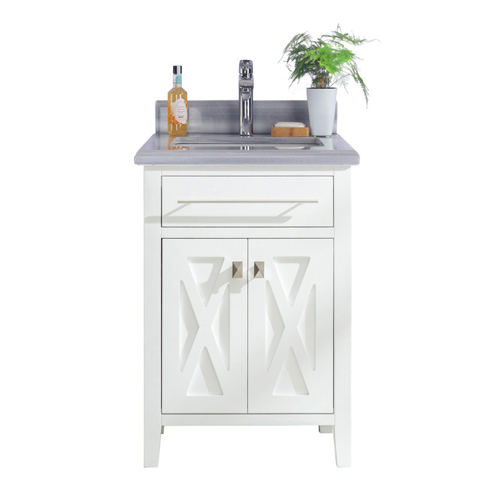 Laviva Wimbledon 24" Bathroom Vanity Set w/ Sink in White | 313YG319-24W