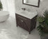 Laviva Wimbledon 36" Bathroom Vanity Set w/ Sink in Brown | 313YG319-36B