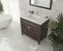 Laviva Wimbledon 36" Bathroom Vanity Set w/ Sink in Brown | 313YG319-36B