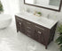 Laviva Wimbledon 60" Double Bathroom Vanity & Sinks in Brown | 313YG319-60B