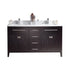 Laviva Wimbledon 60" Double Bathroom Vanity & Sinks in Brown | 313YG319-60B