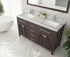 Laviva Wimbledon 60" Double Bathroom Vanity & Sinks in Brown | 313YG319-60B