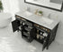 Laviva Wimbledon 60" Double Bathroom Vanity & Sinks in Espresso | 313YG319-60E