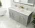 Laviva Wimbledon 60" Double Bathroom Vanity & Sinks in Gray | 313YG319-60G