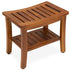 Teak Shower Bench with Shelf