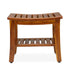 Teak Shower Bench with Shelf