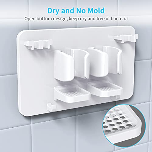 Wall Mounted Toothbrush Razor Holder for Shower