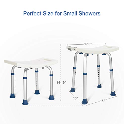 Shower Chair Adjustable Bath Seat with Bathroom Grab Bar