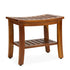 Teak Shower Bench with Shelf