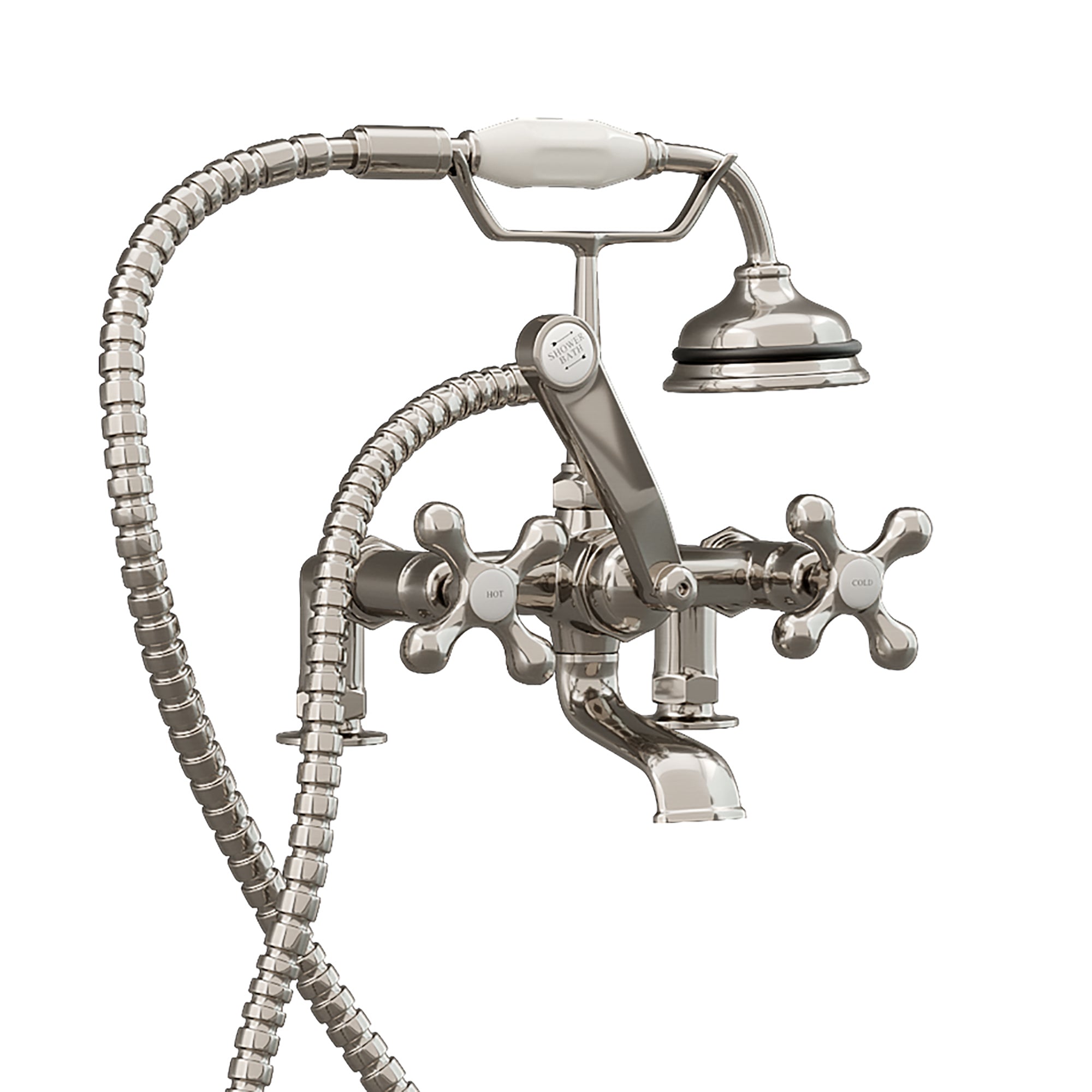Cambridge Plumbing Faucet CAM463 Clawfoot Tub Deck Mount Brass Faucet w/ Hand Held Shower