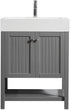 Vinnova Pavia 28” Bathroom Vanity Set in Grey w/ Acrylic Under-mount Sink | 755028-GR-WH