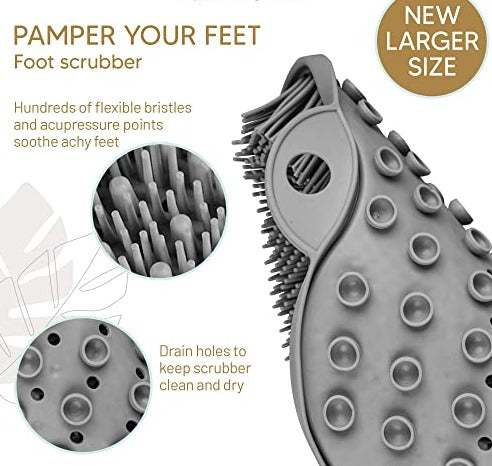 Shower Foot Scrubber - Non Slip w/ Suction Cups