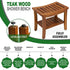 Teak Shower Bench with Shelf